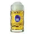 Hofbrauhaus Official Oktoberfest Stein Glass 35oz / 1ltr - Beer Tankard, Beer Stein, Beer Mug