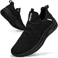 Feethit Zapatillas de Deporte Zapatillas Running Hombre Correr Jogging Caminar Bambas Gimnasio Fitness Atlético Tenis Trabajo Sneakers Ligeros Transpirables Zapatillas Deportivas Hombre Negro 45 EU