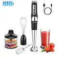 Immersion Hand Blender Electric Handheld Blender (Cordless, 4-in-1)