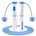 Aforfu Jump Rope, Skipping Rope with Calorie Counter, Adjustable Digital Jump Rope with Calorie Counter for Fitness, Crossfit, Exercise, Workout, Boxing, Gym (Blue)