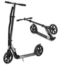 CITYGLIDE C200 Kick Scooter for Adults, Teens - Foldable, Lightweight, Adjustable - Carries Heavy Adults 220LB Max Load (Black)