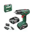 Bosch Home and Garden, atornillador a batería EasyDrill 18V-40 (2 baterías de 2,0.Ah, sistema de 18.V, en maletín de transporte)