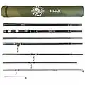 Rigged and Ready S Max. Big Fish Powerful Predator Surf Travel Fishing Rod + 2 Tips Hi-Carbon 11’ 10” & 10’ 7” Options Compact Rod 23” Case 26” Cast W 3.5+6 oz