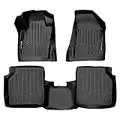 MAXLINER A0331/B0331 MAXFLOORMAT - Juego de 2 alfombrillas para Jeep Compass 2017-2018, color negro con doble gancho para el lado del conductor de la fila, 1 unidad