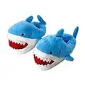 Generic Creative Shark Furry Slippers Comfy Couple Shoes Cartoon Thick-Soled Animal Sole Women Cute Novelty Slip-on Soft for Winter Christmas House Ladies Men, blue