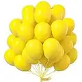 PartyWoo Lot de 50 ballons jaunes en latex de 30,5 cm, ballons jaunes pour fête d'anniversaire pour décorations de fête de tournesol, fournitures de fête d'anniversaire, décorations de fête tropicales