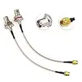 Eightwood RF Coaxial SMA Macho a BNC Hembra Conector Pigtail RG316 Cable de extensión Adaptador de Antena de radioaficionado Montaje de Cable para Baofeng Wouxun Kenwood Icom Yaesu