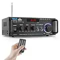 Pyle Wireless Bluetooth Stereo Power Amplifier - 200W 2 Channel Audio Stereo Receiver USA Warranty w/ RCA, USB, SD, MIC IN, FM Radio, For Home Theater Entertainment via RCA, Studio Use -Pyle PDA29BU.6