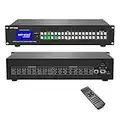 MT-VIKI Upgraded 4K HDMI Matrix Switch 16x16 Support Web GUI w/IR Remote, Rack Mount Switcher&Splitter, 4K@30Hz, EDID, RS232, LAN Port, (Built-in US ADI Chip)