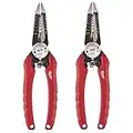 Milwaukee 48-22-3079 6-in-One Combination Wire Stripping and Reaming Pliers for Electricians, 2 Pack