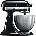 KitchenAid CLASSIC 4,3 L-Küchenmaschinen mit kippbarem Motorkopf, 4.3 L, schwarz