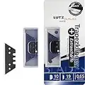 LUTZ BLADES - Lame trapezoidali, 18 mm di spessore, 0,5 mm, 10 lame di ricambio extra affilate e precise per taglierini e tappeti, lamine, tappeti, lavori in pelle, carta da parati bagnata