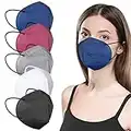 KKmier FFP2 Masks 30pcs, FFP2 N95 Face Masks Coloured CE UK Certified EN 149:2001+A1:2009 Standard Face Mask FFP2, 5-Layer Filtering Particle > 95% (White, Black, Grey, Blue, Red)