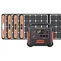 Jackery Solar Generator 1500, 1800W Generator Explorer 1500 and SolarSaga 100W with 3x110V/1800W AC Outlets, Solar Mobile Lithium Battery Pack for Outdoor RV/Van Camping, Overlanding (Solar Generator 1500 400W)