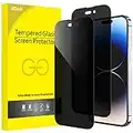 JETech Privacy Full Coverage Screen Protector for iPhone 14 Pro 6.1-Inch, Anti-Spy Tempered Glass Film, Edge to Edge Protection Case-Friendly, 2-Pack