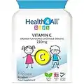 Kids Vitamin C 250mg 90 Tablets (V) Vegan Chewable Vitamin C Tablets for Children 3+. Made in The UK by Health4All