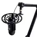 Blue Radius III Custom Microphone Shockmount for Yeti and Yeti Pro USB Microphones, Compatible with Standard Microphone Stands and Any Mic or Mic Clip with Standard Thread Mount - Black