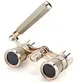 Aroncent Opera Glasses Binoculars 3X25 Theater Glasses Mini Binocular Compact with Handle for Adults Kids Women in Opera Musical Concert