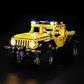 BRIKSMAX Kit de iluminación LED para Lego Technic Jeep Wrangler - Compatible con Lego 42122 Building Blocks Model- No incluir el Conjunto de Lego（Versión de Control Remoto）…