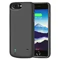 RUNSY [New] Battery Case for iPhone 8 Plus / 7 Plus / 6S Plus / 6 Plus, 6000mAh Rechargeable Extended Battery Charging/Charger Case, Adds 1.5X Extra Juice, Supports Wired Headphones