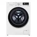 LG F4WV7080, Klasse A, Frontlader-Waschmaschine 8 kg, 1400 U/Min, AI Direct Drive, Wi-Fi, Tiefenreinigung mit Dampf, Große Kapazität, TRIPLE A, Außentür aus Sicherheitsglas, 62 x 60 x 85 cm ꟷ Weiß