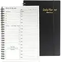 Daily Planner Undated, To Undated Daily Planner, Hourly Planner 152 Pages, To Do List Notebook, Time Management Manual and Planner with Flexible Cover, Elastic Closure, Inner Pocket, 5.6"x8.3" Black