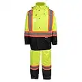 Holmes WorkWear Men's HI-VIS Safety Rain Suit (Yellow, Yellow, X-Large