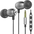 Betron GLD100 Headphones Earphones with Microphone Mic Volume Control Noise Isolating Earbuds for iPhone iPad Smartphone Laptop