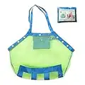 COOLGO Grande Borsa da Spiaggia in Rete per Viaggio,Mare,Piscina,Barca, Sabbia Via Organizzatore per Giocattolo Bambini Portatile Sacchetto(Blu)