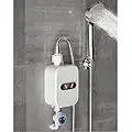 Mini chauffe-eau sans réservoir 3500 W avec buse de douche, chauffe-eau électrique portable pour cuisine, salle de bain, douche 220 V