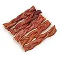 Loyalty Dog Treats, Beef Braided Bully Stick, Natural, Single Ingredient, Dehydrated Dog chew, 5-inch (Pack of 5)