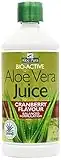 (2 Pack) - Aloe Pura - Aloe Vera Juice Cranberry | 1000ml | 2 PACK BUNDLE