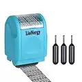 Identity Protection Roller Stamp LioNergy Wide Roller Identity Theft Prevention Security Stamp (Blue Roller Stamp with 3 Refills)