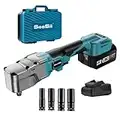 Seesii 1/2'' Cordless Right Angle Impact Wrench,220Ft-lbs(300N.m) High Torque & Brushless Motor Impact Wrench,w/4.0Ah Rechargable Battery 2 Speed Adjustable & 4 Sockets Compact Size for Tight Space