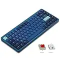 COSTOM L75 Low Profile Mechanical Keyboard, 75% Wireless Keyboard, Bluetooth/2.4Ghz/Wired Tri-Mode 84 Keys RGB Keyboard w/Durable Aluminum Frame Compatible with Mac Windows Outemu Red Switch