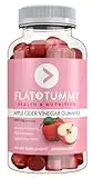 Flat Tummy Apple Cider Vinegar Gummies, 60 Count – Boost Energy, Detox, Support Gut Health & Healthy Metabolism – Vegan, Non-GMO ACV Gummies- Made with Apples, Beetroot, Vitamins B6 & B12, Superfoods