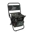 LEADALLWAY Fishing Chair Fishting Stool Foldable Camping Chair with Cooler Bag Compact Protable Small Chair