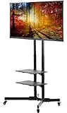 VIVO TV Cart for LCD LED Plasma Flat Panels Stand with Wheels Mobile fits 37" to 70" (STAND-TV01B)