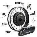 EBIKELING Waterproof Ebike Conversion Kit with Battery 20" Fat Tire Direct Drive Front or Rear Wheel Electric Bike Conversion Kit Ebike Battery & Charger Included 1500W 1200W Electric Bike for Adults
