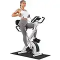 Exercise Bike, Micyox MX-600 Magnetic Foldable Indoor Cycling Bike with LCD Display and Heart Rate Sensor Home Workout Bike with Resistance Bands Space-saving Fitness Exercise Equipment