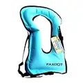 Faxpot Snorkel Vest, Adults Portable Kayaking Buoyancy Inflatable Swim Vest Jackets, Diving Surfing Adjustable Snorkeling Vest Swimming Jacket for Outdoor Water Sports Fun Safety (Blue)