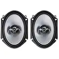 Kenwood KFCâ€‘C6866S 6X8 2â€‘Way 250 Watt Car Stereo Speakers - Pair, Black