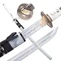 Real Katana Sword Japanese Katana 9260 Spring Steel White Katana Full Tang Martial Arts Swords