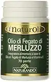 Naturando Olio di Fegato di Merluzzo ricco di Omega 3, vitamina A e vitamina D e Vitamina E - 70 capsule