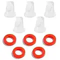 LitKiwi 5PCS Beer Keg Coupler Check Valve & 5PCS Beer Washer Gaskets,Gas Check Valves Beer Keg Coupler Accessories Kit for Sankey Couplers D Type Coupler Replacement