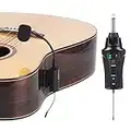 AT-5 Micrófono de guitarra inalámbrico UHF Mic Instrumento Condensador Pick Up Receptor y sistema transmisor para guitarra clásica y acústica