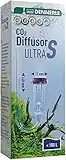 Dennerle CO2 Diffusor Ultra | für Süßwasser-Aquarien bis 400 Liter | aus Acrylglas - mit integriertem Blasenzähler | Membran aus Spezial Sintermaterial (Größe S - für Aquarien bis 100 Liter)