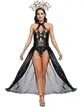 CHILYARD Sexy Medusa Costume Women Witch Costume Halloween Snake Cosplay for Size 0-10