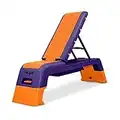 Yes4All Plataforma aeróbica/plataforma aeróbica, plataforma de entrenamiento de paso doméstico, para gimnasio en casa (naranja/púrpura)