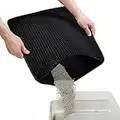 Conlun Cat Litter Mat Kitty Litter Trapping Mat Honeycomb Double Layer, Urine Waterproof, Easier to Clean, Litter Box Mat Scatter Control, Less Waste, Soft on Paws, Non-Slip (18" x 17", Black)